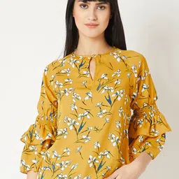 Miss Chase Women Yellow Printed Top-picture-29