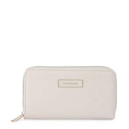 Sugarush Esther Beige PU Solid Zip Around Wallet-14
