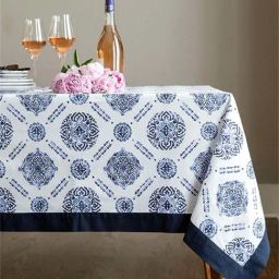 Urban Space Blue Cotton 200 GSM 6 Seater Dining Table Cover-image-16