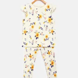 MINIKLUB Kids White Floral Print Top with Pants-image-34
