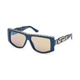 Guess GUS79145890GSG Brown UV Protected Geometric Sunglasses for Women-picture-12