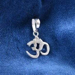 Clara 925 Silver Platinum Plated Religious OM Pendant Without Chain Gift for Men-image-23