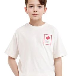 Rare Ones Boys Off White Cotton Solid T-Shirt-image-78