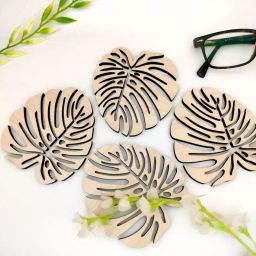 CHL Wooden Coasters for Tea Cups,Coffee Mugs and Glasses (Set of 6) image 5