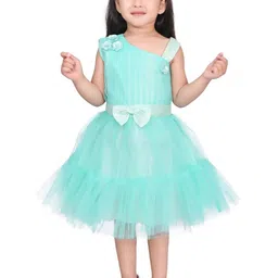 CHANDRIKA Girls Green Viscose Rayon Dresses-picture-31