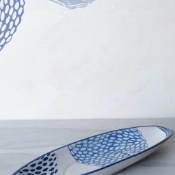 Elae Hand Painted Ceramic Shaped Platter-47