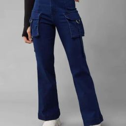 DOLCE CRUDO Blue Plain Jeans-picture-47
