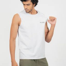 Domyos By Decathlon Pale Grey Slim Fit Tank Tee-image-71