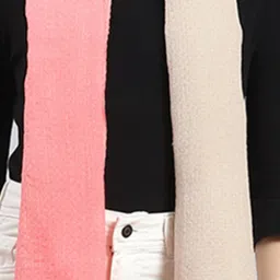 Monte Carlo Pink & Beige Color-Block Stole image 4