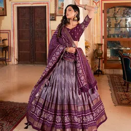 APNISHA Printed Ready to Wear Lehenga & Unstitched Blouse With Dupatta-picture-12