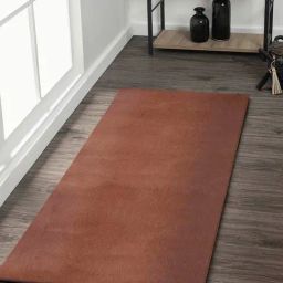 Obsessions Tan Polyester Rabbit Fur Bedside Runner-13
