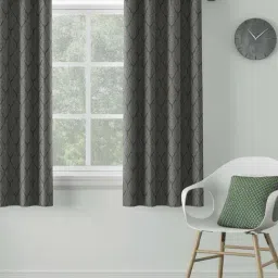 DDECOR Live Beautiful Grey Polyester 5 ft Window Curtain-13
