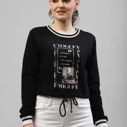 KASSUALLY Black Cotton Graphic Print Sweatshirt-picture-27