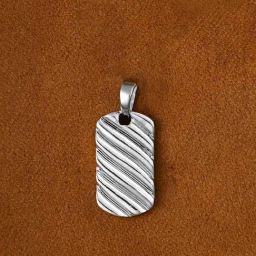 Clara 925 Silver Platinum Plated Wave Pendant Without Chain Gift for Men-picture-10