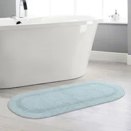 Saral Home Abstract Light Green Cotton Multiuse Bath Mats - Set of 2-11