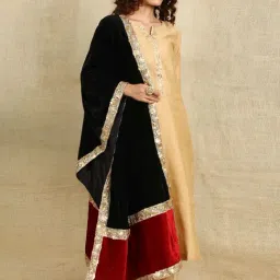 SHADES Gold Zari Work Shawl-picture-15