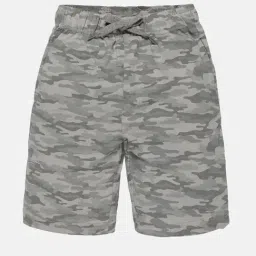 Kiddopanti Kids Grey Cotton Camouflage Shorts-picture-44