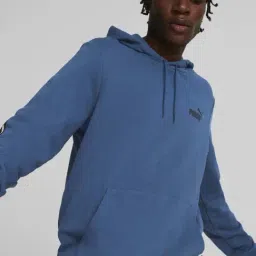 Puma Blue Cotton Regular Fit Printed Hooded SweatShirt-picture-18