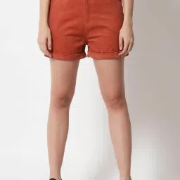 Trend Arrest Rust High Rise Shorts-image-41