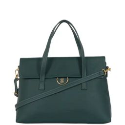 Baggit Green Solid Medium Handbag-image-57