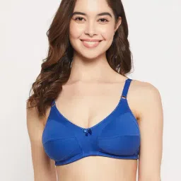 Clovia Blue Cotton Full Coverage Bra-image-92
