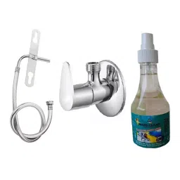 Fastgear Fusion Bathroom Faucet Set Stainless Steel Chrome Finish Silver, FG2364 ( Pack of 3)-image-96