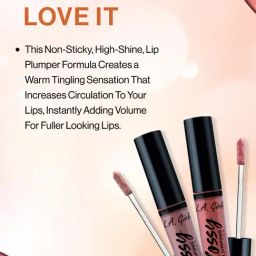 L.A. Girl Glossy Plumping Lip Gloss Plush - 5 ml image 5
