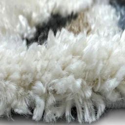 Obsessions Multicolor Polypropylene & Polyester Striped Shaggy Bedside Runner image 4