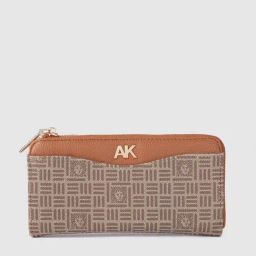 Anne Klein Brown Printed Zip Around Wallet for Women-31