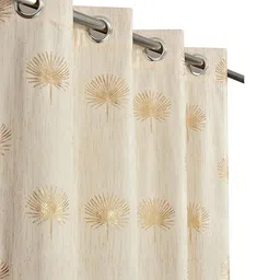 Myntra Elegant Homes Cream Velvet Door Curtain-picture-19