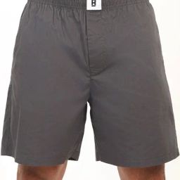 Baller Athletik Dark Grey Cotton Slim Fit Lounge Shorts-image-21