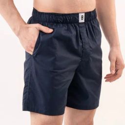 Baller Athletik Navy Cotton Slim Fit Lounge Shorts-image-21