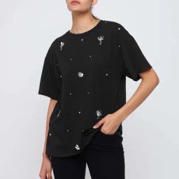 Cover Story Black Cotton Regular Fit Printed T-Shirt-image-60