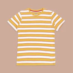 Pantaloons Junior Orange & White Cotton Striped T-Shirt-image-78