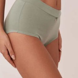 La Vie En Rose Green Cotton Boy Shorts Panty-image-63