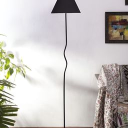 Devansh Black Frustum Shape Floor Lamps With Shade-31