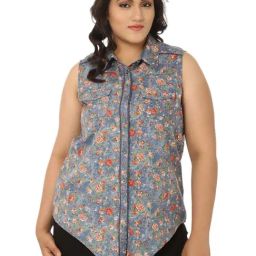 LASTINCH Blue Printed Shirt-image-16
