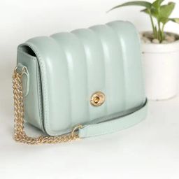 Kazo Blue Quilted Small Cross Body Bag-image-16