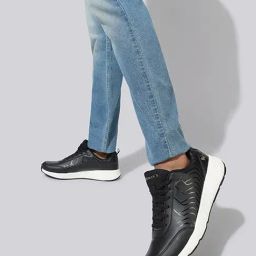 Neemans Men's Black Running Shoes-image-4