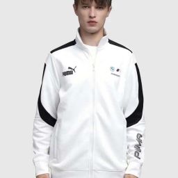 Puma White Regular Fit Logo Printed Jacket-picture-47
