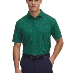 UNDER ARMOUR Green Regular Fit Printed Polo T-Shirt-picture-8
