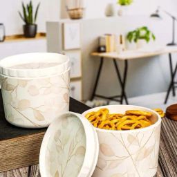 Servewell White Melamine Storage Jars (500ml) - Set of 2-30