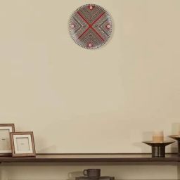 Fabindia Thar Red Stone Large Wall Plate-0