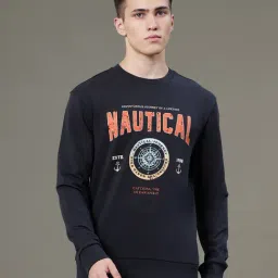 Red Tape Grey Cotton Polyblend Graphic Regular Fit Sweatshirt And Hoodies-picture-0