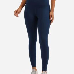 Blissclub Navy Blue Blended Regular Fit Leggings-picture-20