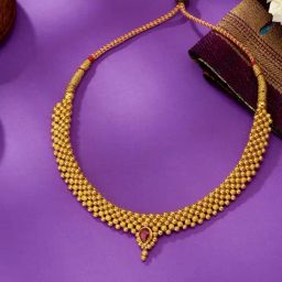 P.N.Gadgil Jewellers 60KT (916) BSI Hallmarked Yellow Gold Saaj Thushi Necklace For Women-image-42