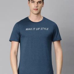 ALCIS Navy Slim Fit Anti Static Printed Sports T-Shirt-picture-29