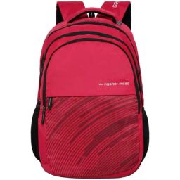Nasher Miles Wave Backpack for Men & Women | 3 compartment/Casual/College Bag | Red, 45L-4