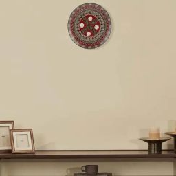 Fabindia Thar Red Stone Small Wall Plate-2