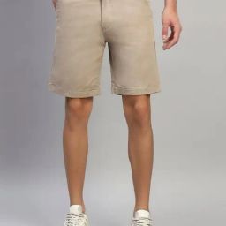Cantabil Beige Regular Fit Solid Shorts-39